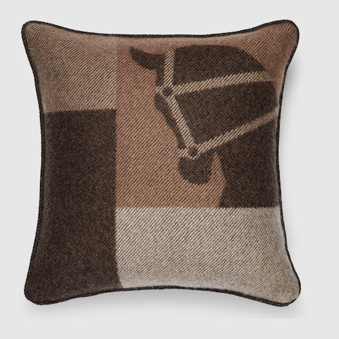 Wool jacquard cushion