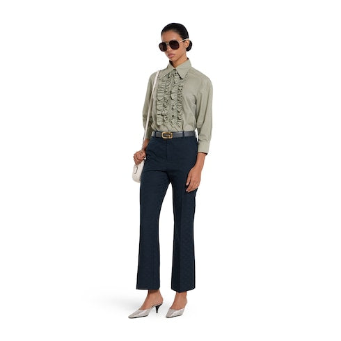 GG cotton gabardine pants