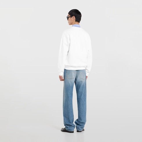 Cotton jersey sweatshirt with embroidery