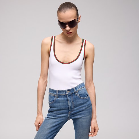 Cotton tank top with Web
