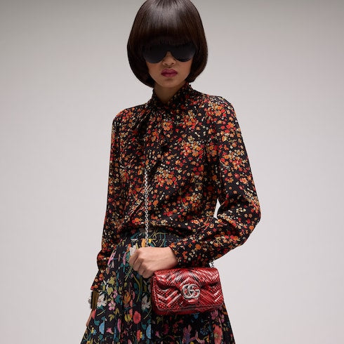 GG Marmont python mini shoulder bag