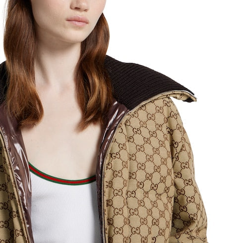 GG canvas puffer jacket
