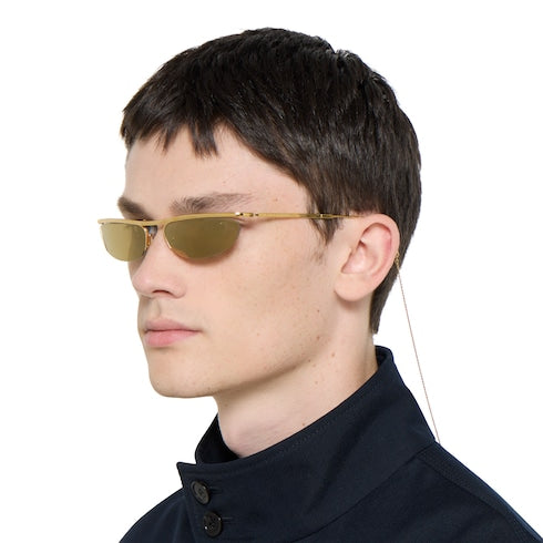 Foldable oval-shaped sunglasses
