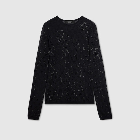 GG crystal embroidered top