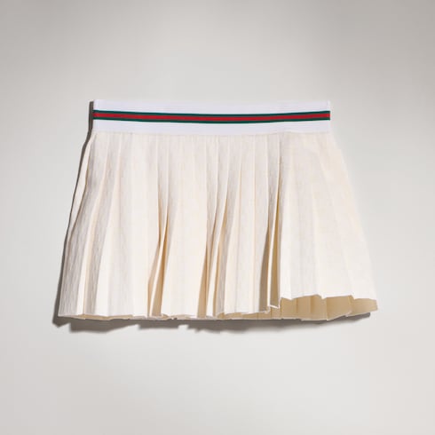 GG cotton viscose jacquard mini skirt
