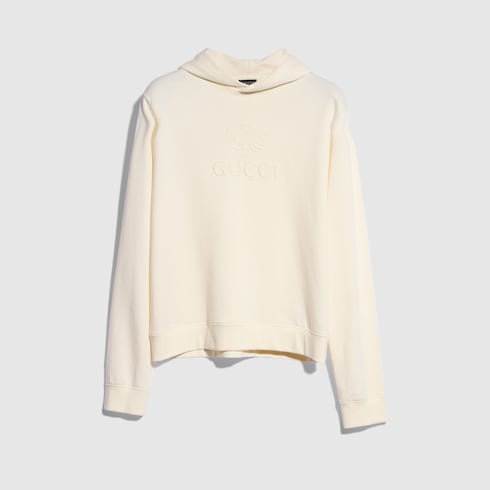 Cashmere jersey sweatshirt with embroidery