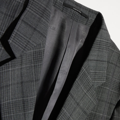 Checked fine wool jacket