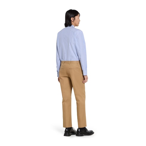 Striped cotton poplin shirt