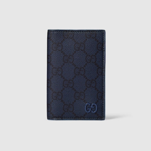 Dusty blue interior GG long card case