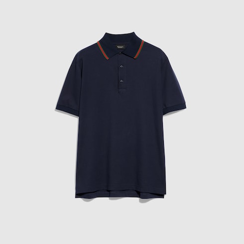 Cotton jersey piquet polo shirt