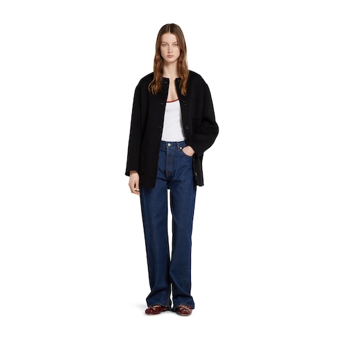 Reversible wool silk jacket