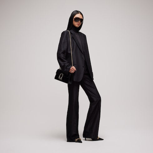 Fine silk faille pants