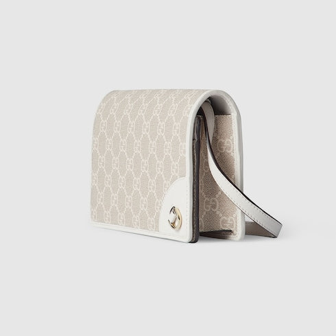 GG Emblem wallet with leather strap