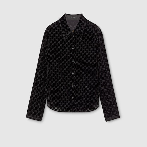 Stretch GG velvet devoré shirt