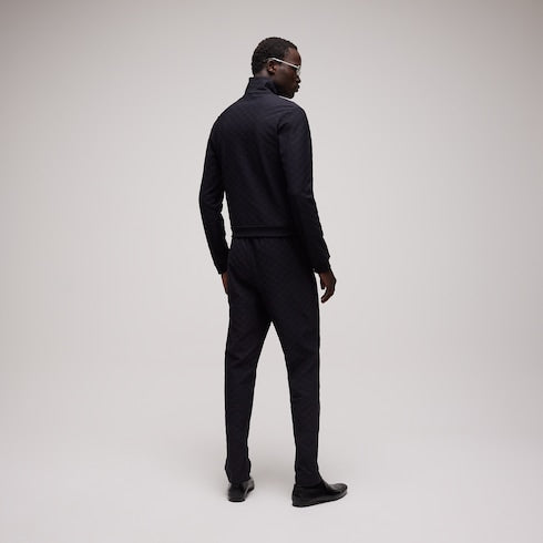 GG jersey jacquard zip jacket