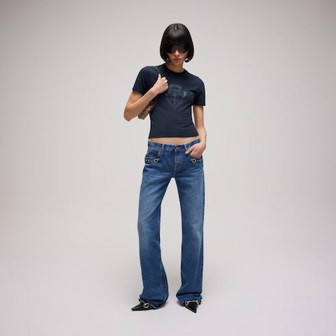 Cotton jersey T-shirt with Gucci crest