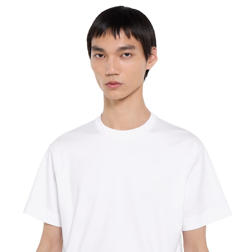 Cotton jersey T-shirt with embroidery