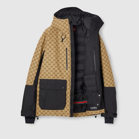 GG technical fabric jacquard jacket