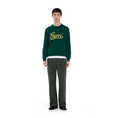 Wool sweater with Gucci intarsia