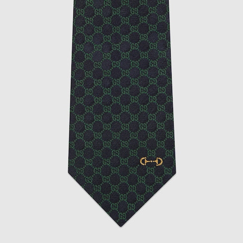 GG silk jacquard tie