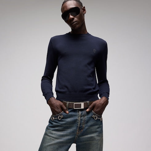 Reversible belt with rectangular buckle