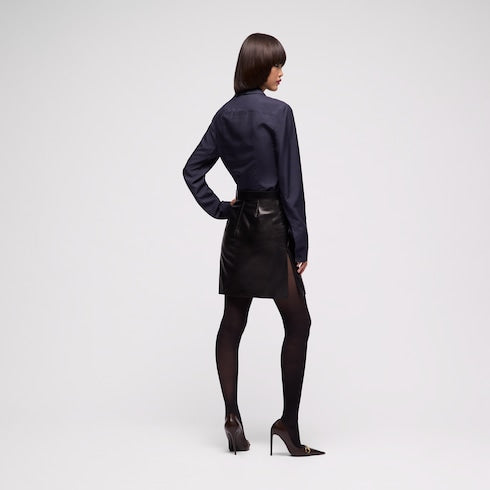 Soft nappa mini skirt