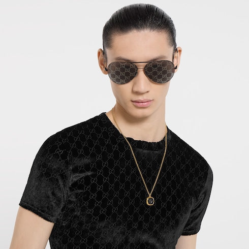 GG stretch velvet devoré T-shirt