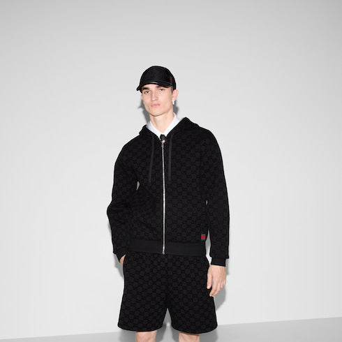 Printed jersey zip sweatshirt