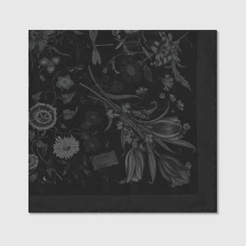 Printed cotton silk pocket square