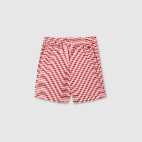 Baby gingham cotton shorts