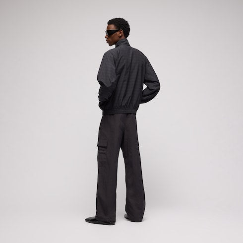 Froissé nylon faille cargo pants