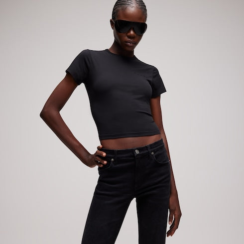 Cotton jersey T-shirt with embroidery