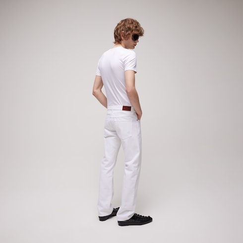 Cotton denim pants