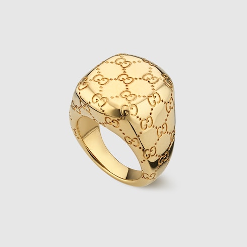 GG motif signet ring
