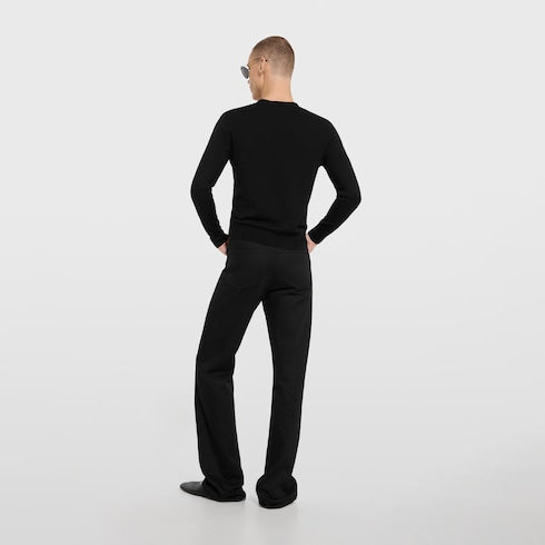 Knit wool cardigan with embroidery