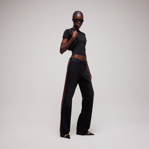 Stretch cotton denim with Web