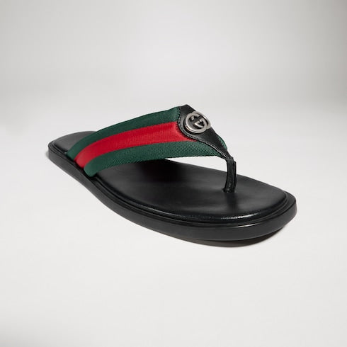 Men's thong sandal with Interlocking G