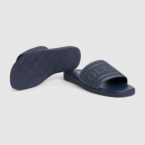 Men's slide sandal with tonal logo