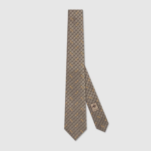 GG silk jacquard tie
