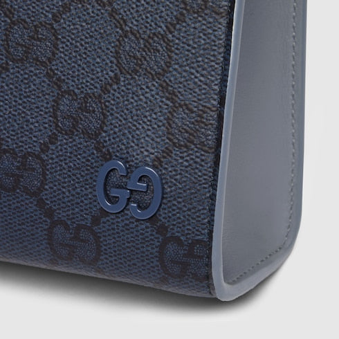 Dusty blue trim medium pouch
