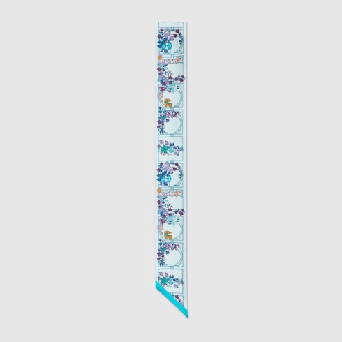 Printed silk twill ribbon