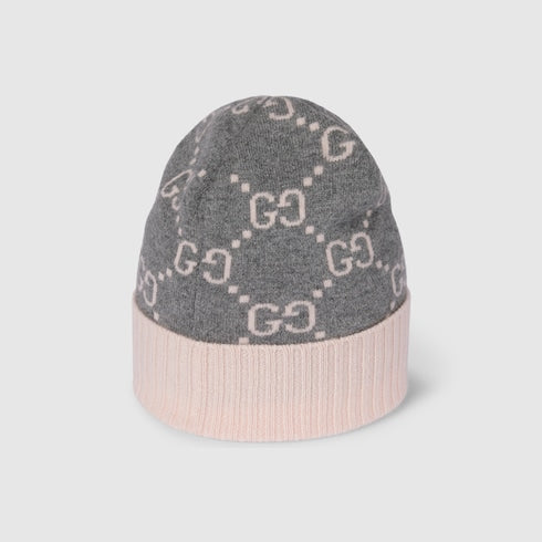 GG cashmere jacquard hat