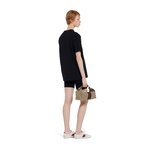 Cotton jersey T-shirt with embroidery