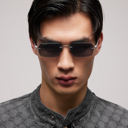 Rectangular-frame sunglasses