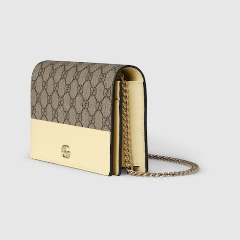 Bi-color GG Marmont wallet on chain