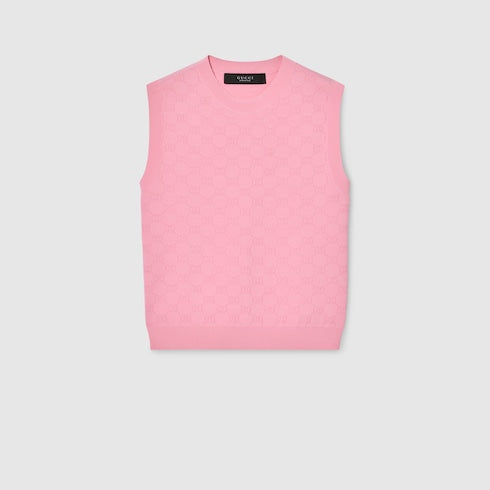 GG fine fabric jacquard vest