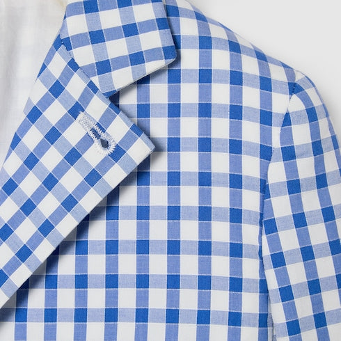 Children's gingham cotton jacket