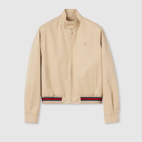 Cotton twill zip jacket with Web