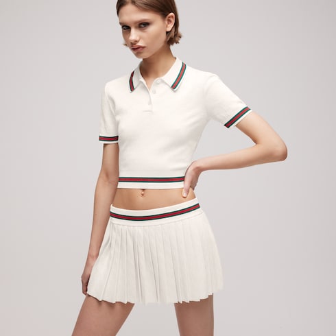GG cotton viscose jacquard mini skirt