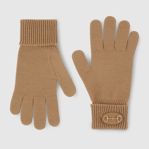 Wool gloves with Horsebit